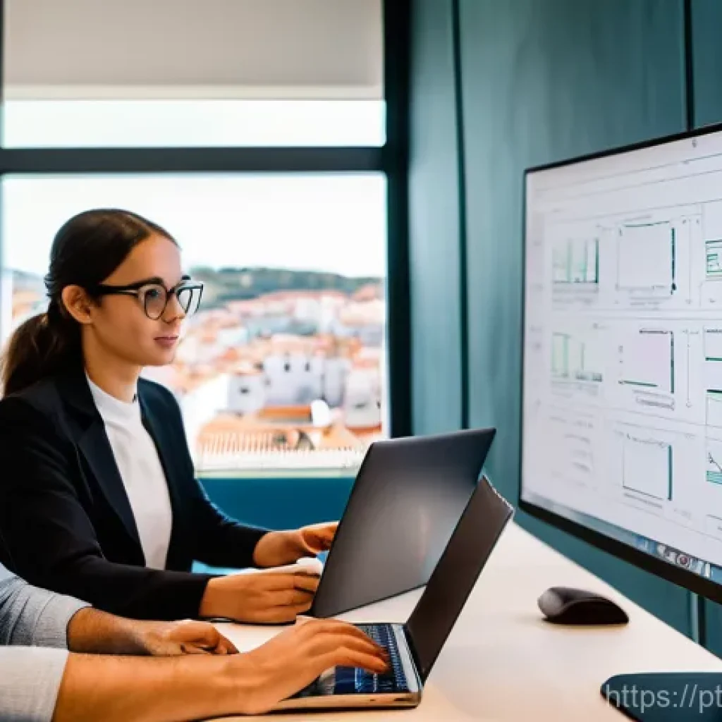 미래의 직업 트렌드 이해하기 - **Digitalization and Human Talent in Portugal:**
"A diverse team of young professionals, includi...